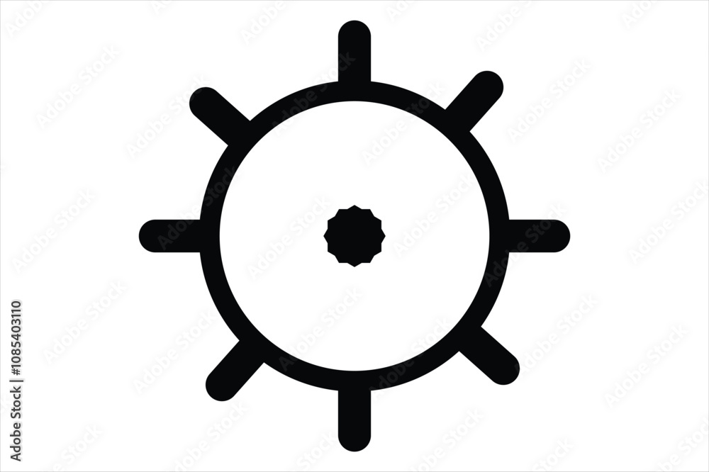 Ship steering wheel a icon vector design Ship steering wheel a icon vector design