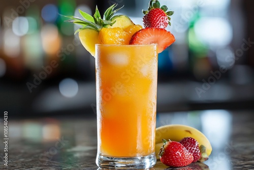 Refreshing Tropical Fruit Cocktail: A Burst of Sunshine in a Glass