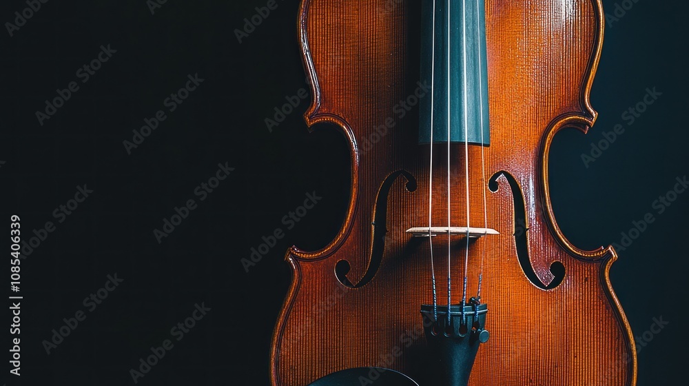 A Close-Up View of a Violin's Body A Close-Up View of a Violin's Body