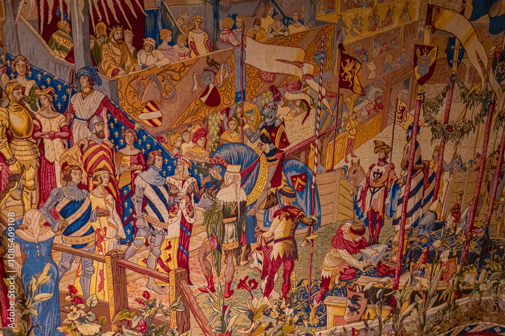 Fototapeta premium Hospices de Beaune, Burgundy, France, tapestry