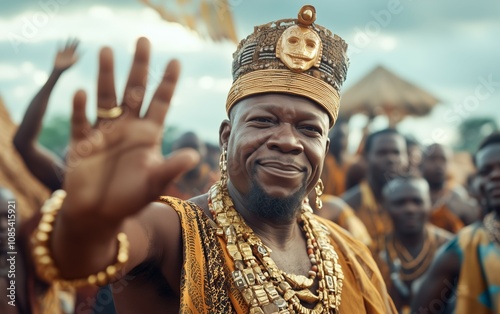 African King in Traditional Attire - Majestic Ceremony photo