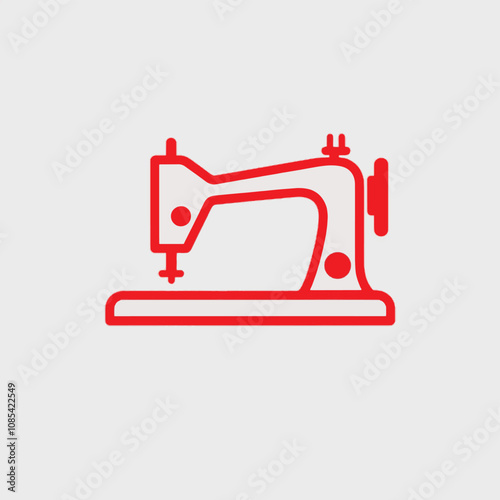sewing machine isolated on white