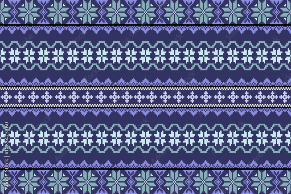 Rectangle shape seamless pixel art.Flower Ikat pattern embroidery.Pixel Art Fabric background Pattern with Geometric Square.Abstract background vector illustration.carpet,batik,knitwear Rectangle shape seamless pixel art.Flower Ikat pattern embroidery.Pixel Art Fabric background Pattern with Geometric Square.Abstract background vector illustration.carpet,batik,knitwear