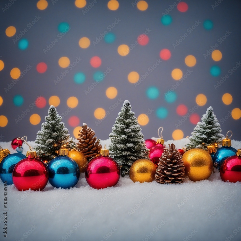 Bunte Weihnachtsdekoration. Generative AI Technologie Bunte Weihnachtsdekoration. Generative AI Technologie