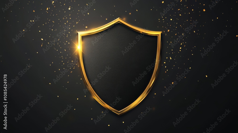 Fototapeta premium gold vector clear mockup emblem, Premium label stamp 