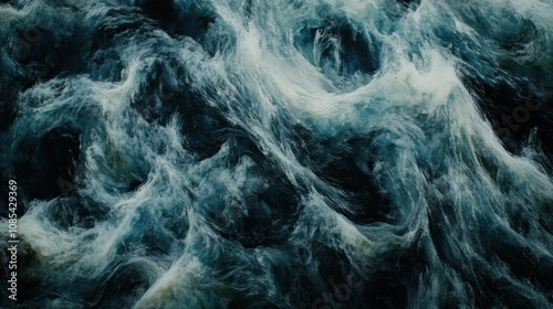 Wallpaper Mural Turbulent ocean waves captured in dynamic motion and deep colors. Torontodigital.ca