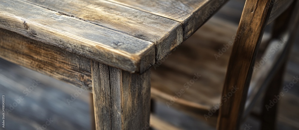 Rustic wooden dining chair, distressed finish, sturdy and thick legs, farmhouse appeal, Rustic wooden dining chair, distressed finish, sturdy and thick legs, farmhouse appeal,