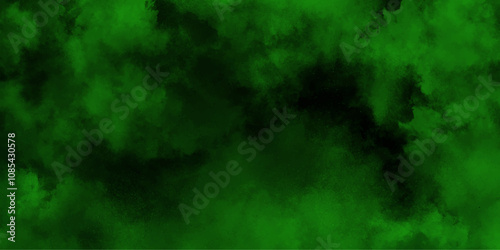 abstract cloud and vapor texture background. Black and Green smoke aquarelle smudge illustration smooth grungy smokey light green colors ink glow. green color powder explosion	
