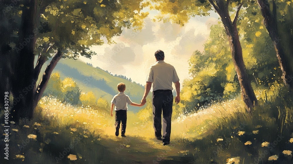 Celebrate the special bond between father and child with this heartfelt Happy Father's Day greeting card. The meaningful inscription conveys your love