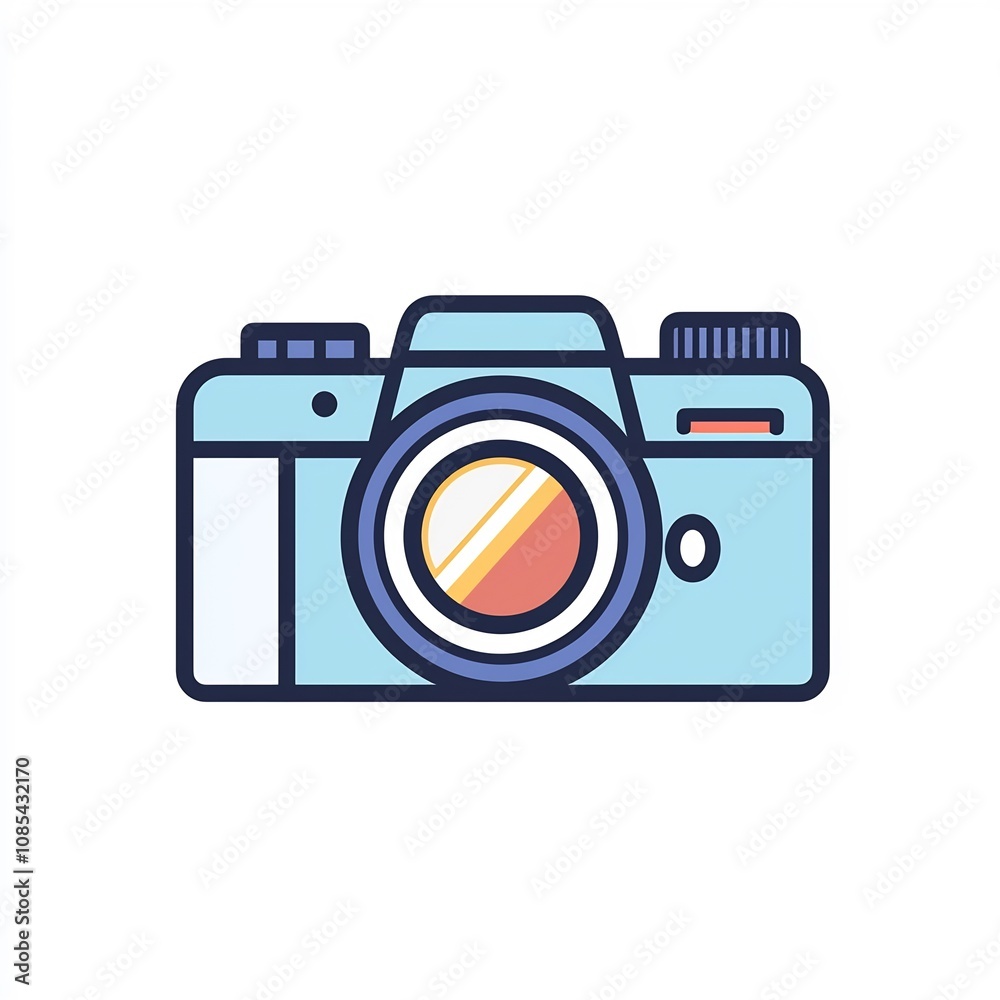 Stylized Icon Symbolizing the Art of Photography with Large and Copy Space Stylized Icon Symbolizing the Art of Photography with Large and Copy Space