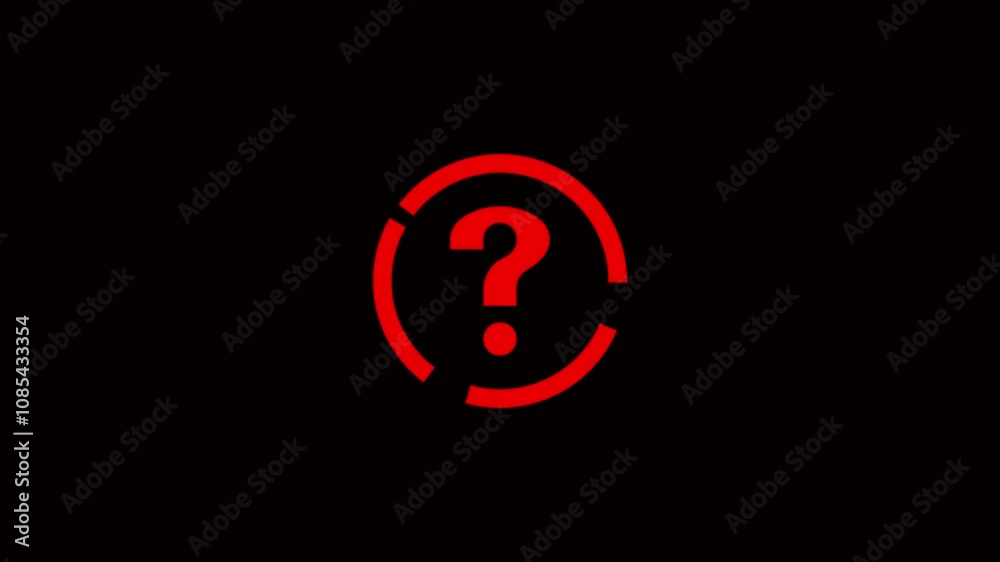 Simple black balloon and white question mark icon animation with white background. Animated white questions mark on black background. 4k video. Simple black balloon and white question mark icon animation with white background. Animated white questions mark on black background. 4k video.