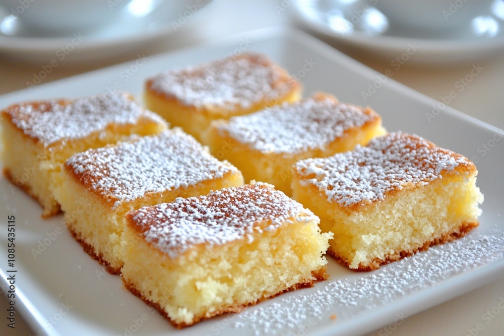 Delicious Lemon Bars with Powdered Sugar Topping Delicious Lemon Bars with Powdered Sugar Topping