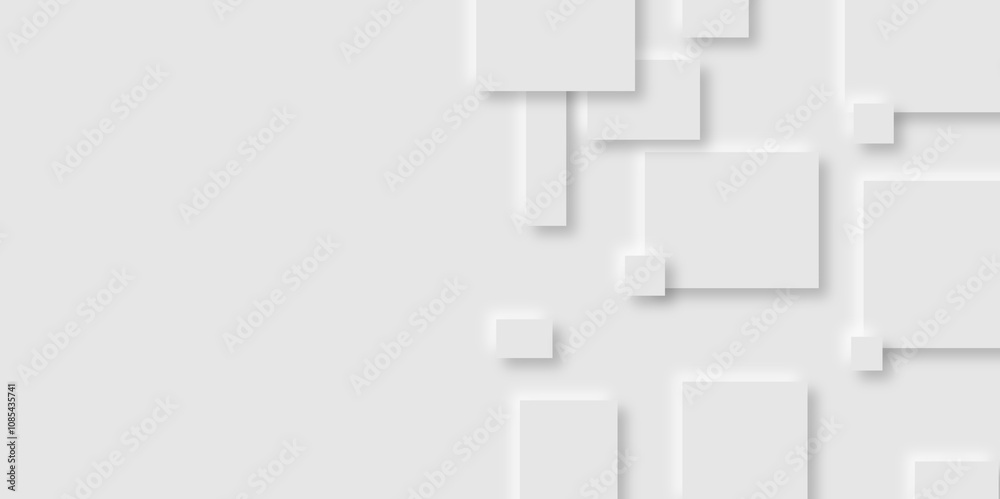 Abstract grey square shape with futuristic concept background.gray paper squares in bright light with shadows.neomorphism Abstract blurred background with Geometric light & white Space design concept Abstract grey square shape with futuristic concept background.gray paper squares in bright light with shadows.neomorphism Abstract blurred background with Geometric light & white Space design concept