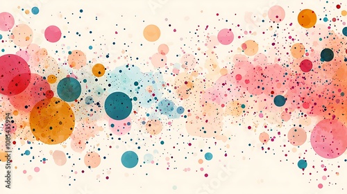 Abstract confetti patterns in joyful pastel colors