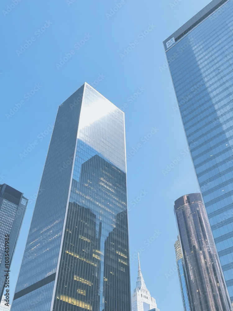 Modern Skyscrapers, Office buildings in a City Background Modern Skyscrapers, Office buildings in a City Background