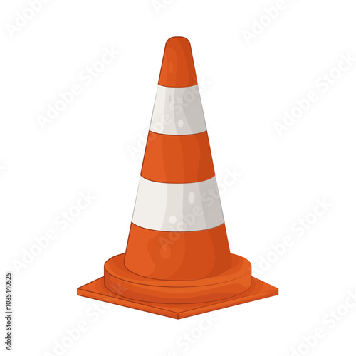 Illustration of traffic cone 