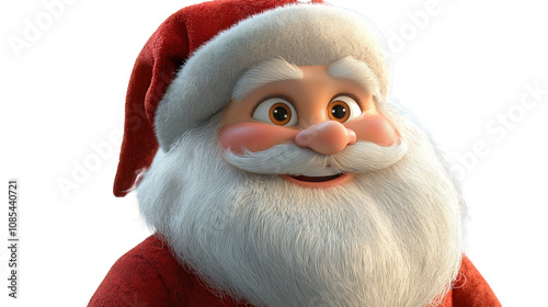 Cheerful Santa Claus 3D Cartoon Art