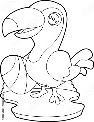 Toucan Easter Easter egg Animal Vector Graphic Art Illustration