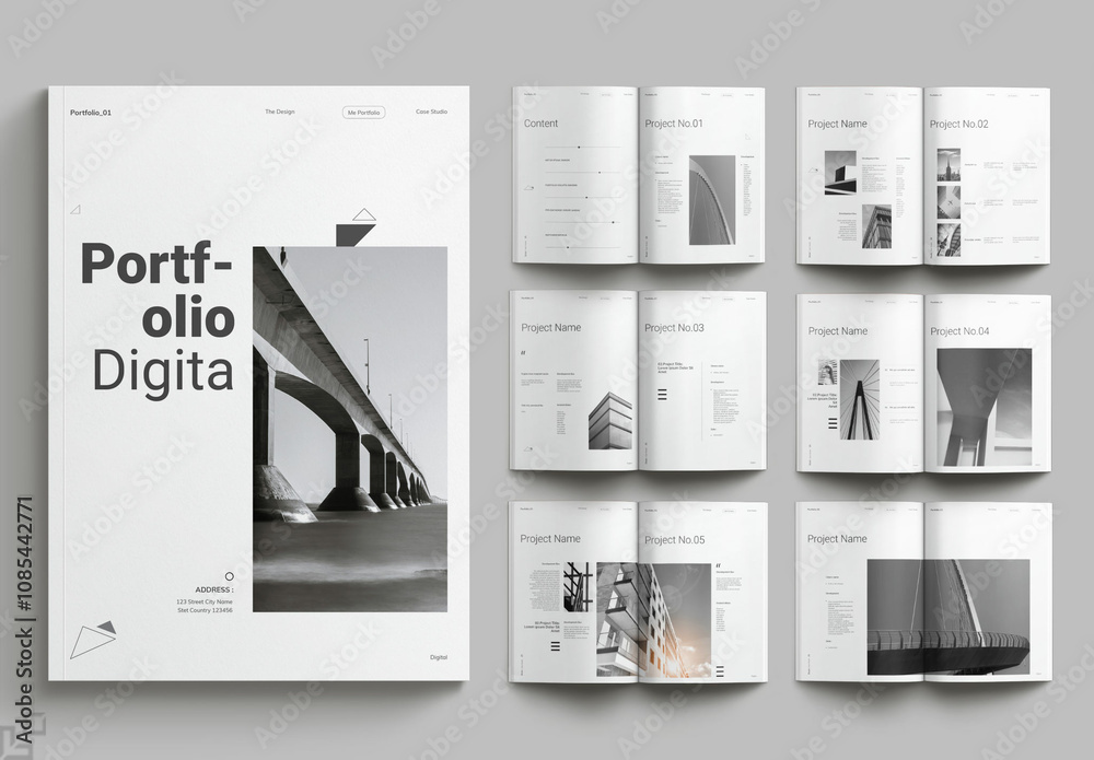 Digital Portfolio Template Stock Template | Adobe Stock