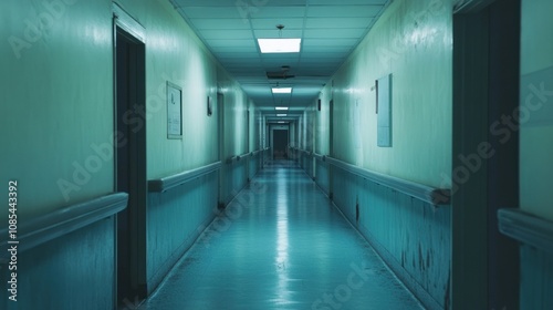 Empty Hospital Corridor