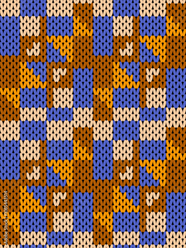 Knit seamless pattern print. Seamless pattern. Knit sweater pattern background abstract. seamless pattern with shapes