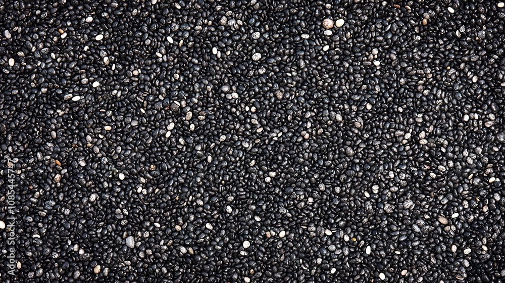 Close-up of chia seeds in a natural setting, showcasing their texture and nutrient-rich properties, ideal for healthy eating, vegan diets, and superfood concepts. Close-up of chia seeds in a natural setting, showcasing their texture and nutrient-rich properties, ideal for healthy eating, vegan diets, and superfood concepts.