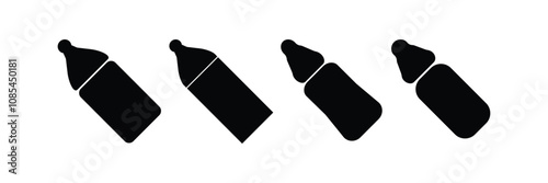 Baby bottle icon. feeding bottle glyph icon.