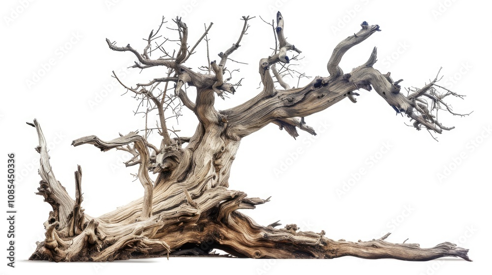 Old dry tree isolated on white background. Old dry tree isolated on white background.