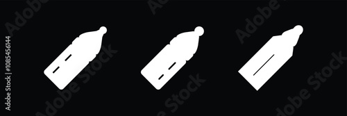 Baby bottle icon. feeding bottle glyph icon.