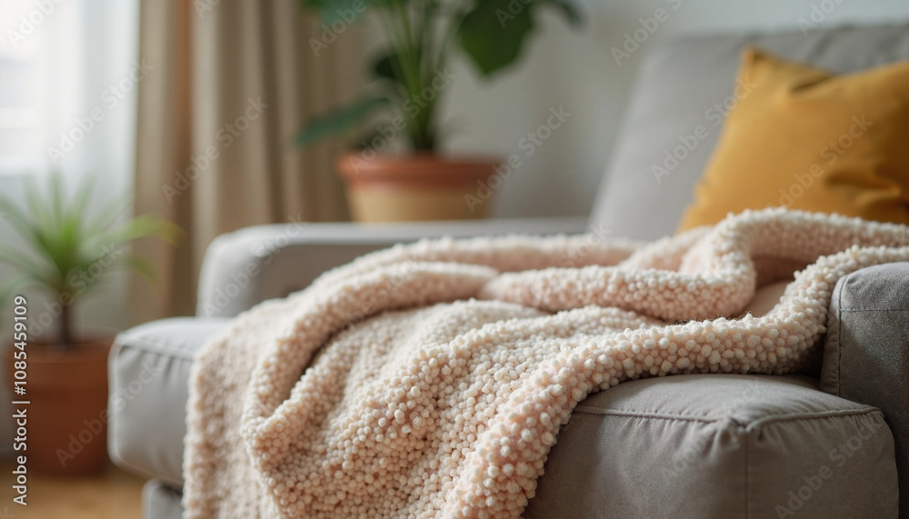 Creating a cozy autism-friendly space with warm blankets and natural light in a welcoming room Creating a cozy autism-friendly space with warm blankets and natural light in a welcoming room