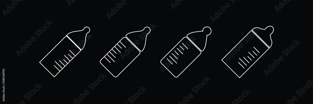 Baby bottle icon set. for mobile concept and web design. vector illustration Baby bottle icon set. for mobile concept and web design. vector illustration