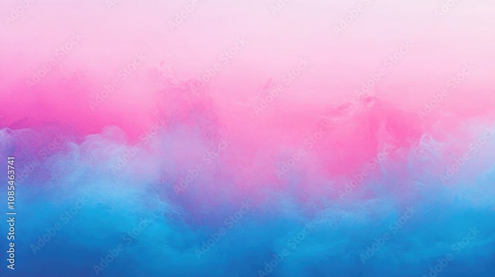 Calming pink and blue misty skies reminiscent of serene early dawn scenery with copy space Calming pink and blue misty skies reminiscent of serene early dawn scenery with copy space