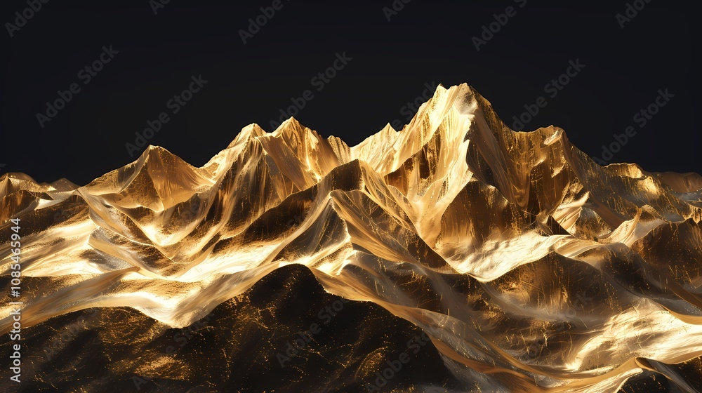 Digital technology Gold line illustration poster background Digital technology Gold line illustration poster background