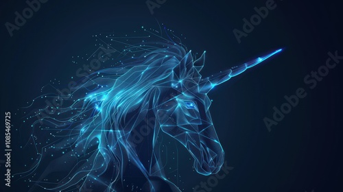 Digital Unicorn -  A Mystical Creature in a Digital World