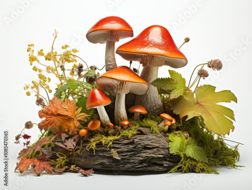 Unbelievable Mushroom on a white background photo