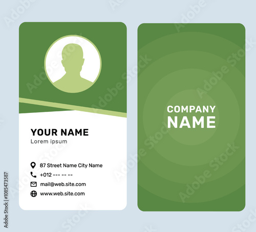 Modern business card template. Clean and minimalistic design emphasizes the corporate identity of the company. The image reflects professionalism and elegance.