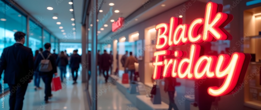 A neon sign in a shop window advertising a sale. The neon sign with the text A neon sign in a shop window advertising a sale. The neon sign with the text