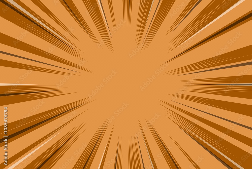 Fototapeta premium Comic background, orange pop art animation 