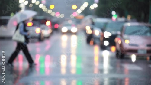 Wallpaper Mural 都市風景　道路に降る雨　大雨　豪雨　悪天候　気象　イメージ Torontodigital.ca