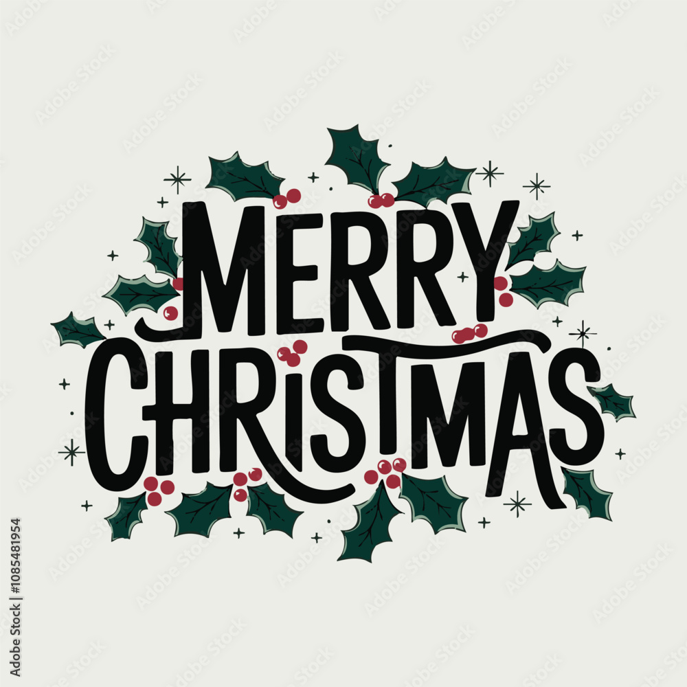 Merry Christmas Eps Vector Typography Merry Christmas Eps Vector Typography