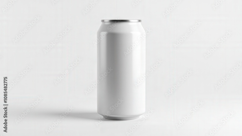 Aluminum soda can mockup with a sleek metallic surface, short design, and subtle shadows, perfect for branding and label displays. Aluminum soda can mockup with a sleek metallic surface, short design, and subtle shadows, perfect for branding and label displays.