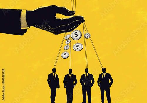 Conceptual Vector Artwork of Business Corruption, Greedy Corporate Control, and Financial Manipulation

 photo