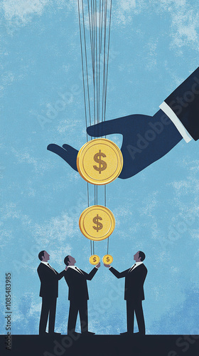 Conceptual Vector Artwork of Business Corruption, Greedy Corporate Control, and Financial Manipulation

 photo