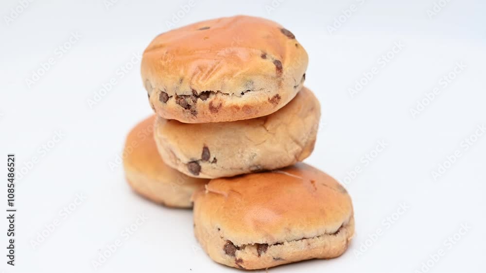 buns with chocolate drops buns with chocolate drops