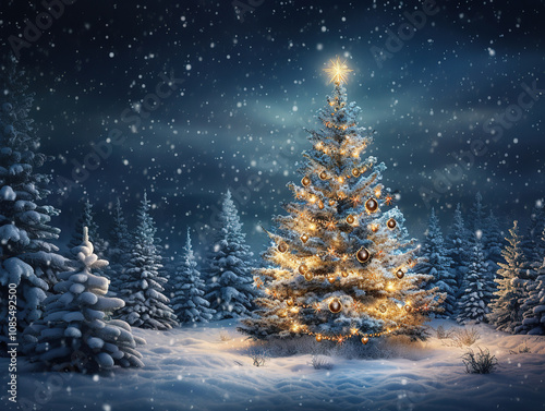 Gorgious Christmas tree nad hoarfrost