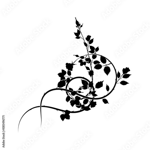 swirl small element pattern roses weaving plants