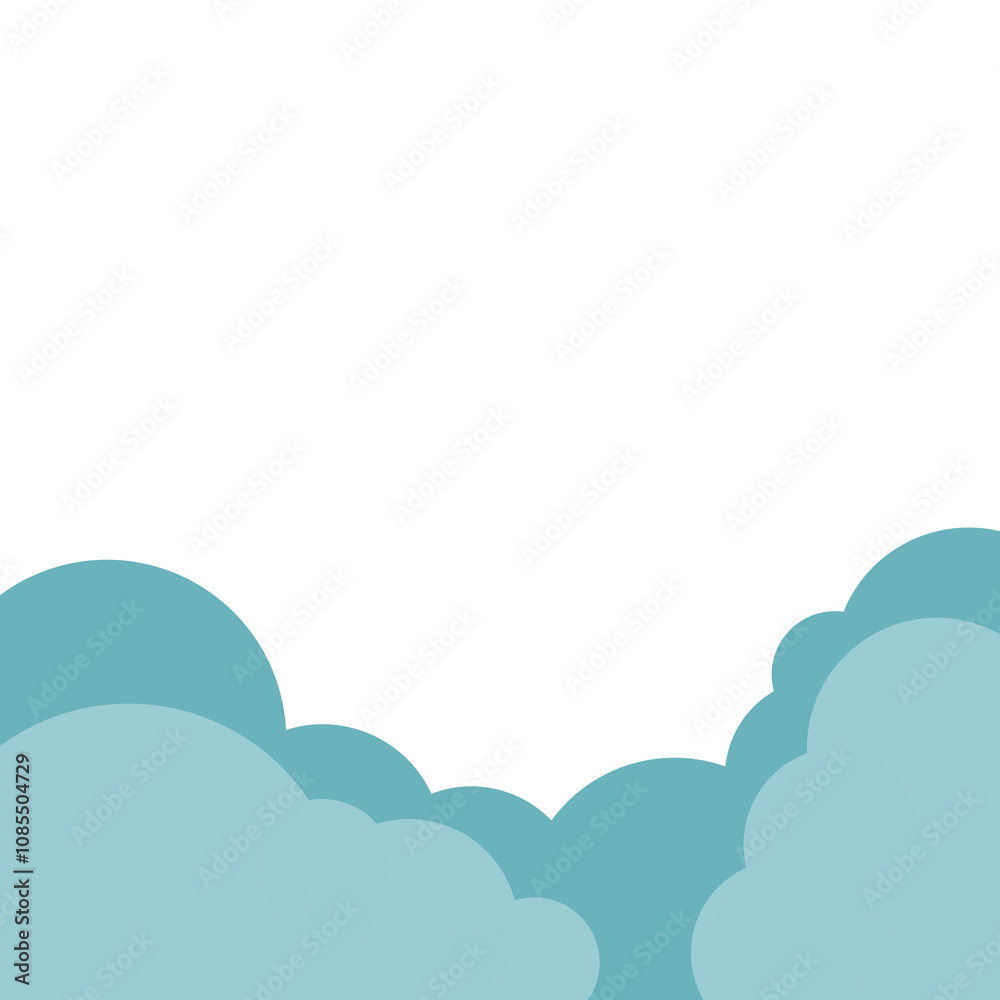 Cloud frame border, PNG file no background Cloud frame border, PNG file no background