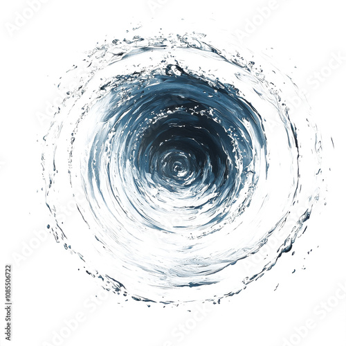 swirling vortex of water creates dynamic and mesmerizing pattern, evoking sense of motion and energy. abstract design is both captivating and fluid