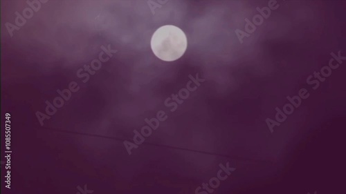 Rain and lightning in the silent darkness of the night