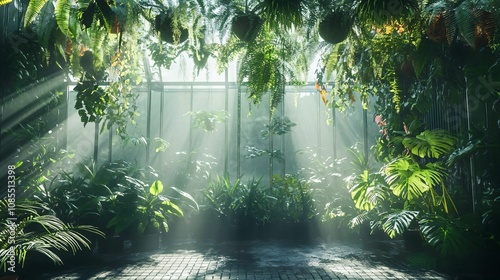 Sunbeams in a Lush Indoor Jungle.
